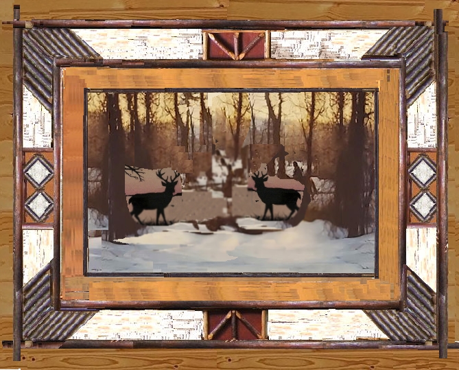 Custom Hickory Frames with matting, Saratoga NY